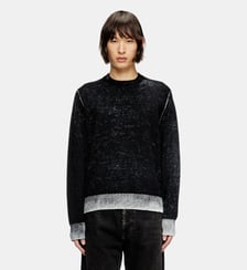 Pull en coton avec imprimé inversé Diesel