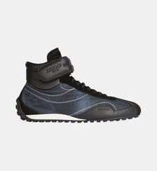 Baskets Racing Mid-Top en nylon et cuir Balmain
