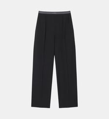 Pantalon à plis laine mélangée oversize Lacoste