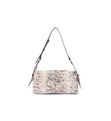 Sac porté épaule moyen keeper bag en daim embossé python Pinko