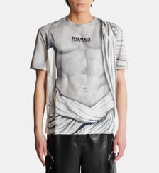 T-shirt à logo imprimé Statue Balmain