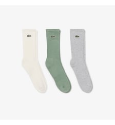 Lot de 3 paires de chaussettes hautes côtelées Lacoste