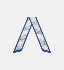 Norris - Foulard En Satin De Coton Bleu Parallèle