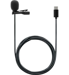 Micro Microphone cravate filaire USB-C 2m Noir TNB