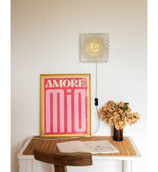Applique carrée et dorée en verre Suzette N°160- Produit chiné Debongout