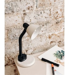 Lampe blanche vintage Julia N°12 - Produit chiné Debongout