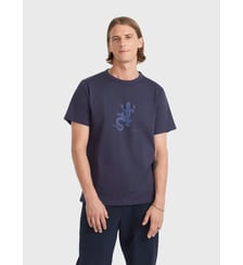 t-shirt Brando manches courtes avec sérigraphie Lézard bleu Agnès b.