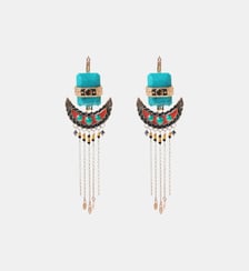 Boucles d'oreilles pendantes perles et chaînes LOMBOK Hipanema