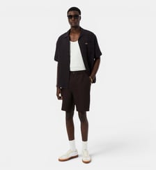 Short regular fit twill de lin mélangé Lacoste