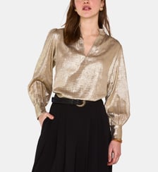 Blouse Irisée Col V À Manches Longues Beth Maison 123