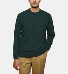 Pull Col Rond Vert en laine et cachemire Atelier Privé