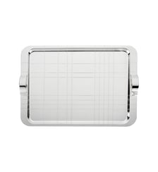 Plateau rectangulaire en métal argenté - 45 x 32 cm - GRAPHIK Christofle