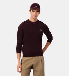 Pull col V laine mélangée Lacoste