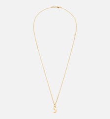 Collier Martelé Doré Pendentif "5" unisexe en Laiton AMI Paris