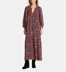 Robe longue manches 3/4 à imprimé floral La Fée Maraboutée