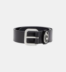 Ceinture 4 cm en cuir mat avec boucle métallique Diesel