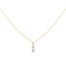 Collier 360° TRIO - 3 diamants, poids total 0,40ct approx.  - Or jaune 750‰ La Brune & La Blonde