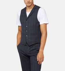 Gilet de costume à carreaux Nuru Digel