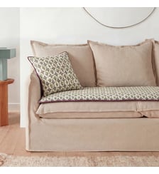Matelas d'assise en coton imprimé block-print La Redoute Interieurs