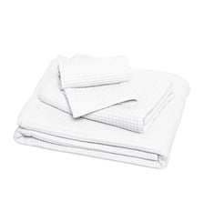 Serviette de toilette en coton bio, ESPRIT NID D'ABEILLE Blanc Cerise