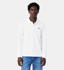 Polo regular fit manches longues en coton mélangé Lacoste