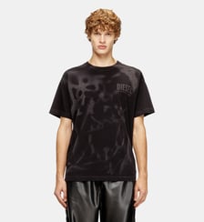 T-shirt en coton avec impression laser Diesel