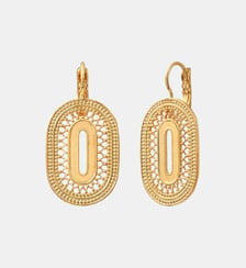 Boucles d'oreilles dormeuses   doré à l'or fin - Noor Satellite