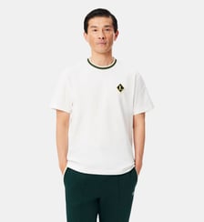 T-shirt fabriqué en France rayures badge Lacoste
