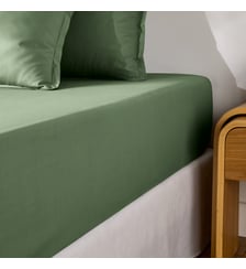 Drap housse en percale coton, 80 fils, bonnet 30 cm La Redoute Interieurs