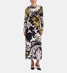 Robe Long Sleeve Swing Marea Black/White La DoubleJ