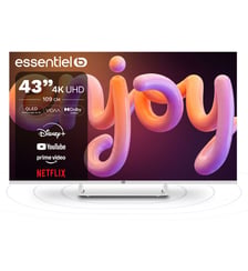 TV QLED 43QLED306W 43" (109 cm) 4K - Smart TV, coloris blanc Essentiel B