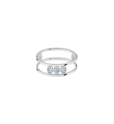 Bague HULA HOOP Trilogie - Diamants, poids total 0,30ct approx. - Or blanc 750‰ La Brune & La Blonde