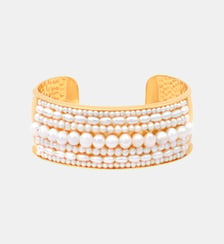 Bracelet manchette   doré à l'or fin - Dalila Satellite