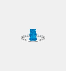 Bague avec Ours d'or Bleu Mini Thomas Sabo