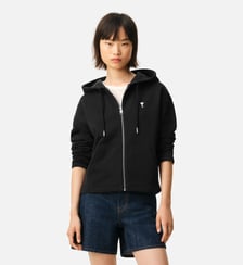 Hoodie Zippé Ami De Coeur en Coton AMI Paris