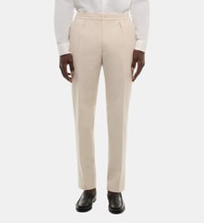 Pantalon élastiqué en seersucker rayé Fursac
