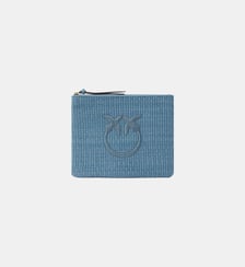 Pochette en raphia avec logo love birds Pinko