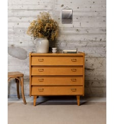 Commode scandinave en bois Olga N°662- Produit chiné Debongout