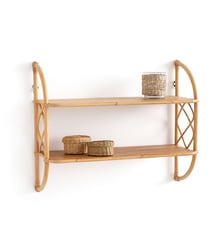 Etagère murale double en rotin L60 cm La Redoute Interieurs