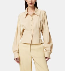 Chemise ceinturée en habotai et coton Pinko