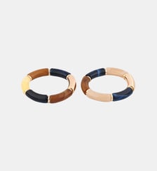 Set de 2 bracelets tubes bleus et marrons Balaboosté