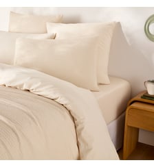 Housse de couette coton lavé nid d'abeille La Redoute Interieurs