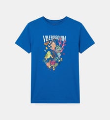 T-shirt en coton organique Aqua Vilebrequin