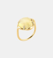 BAGUE SONGE CITRINE + DIAM J. OR750 Morganne Bello