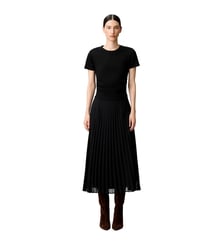 Robe droite bi-matière plissée Claudie Pierlot
