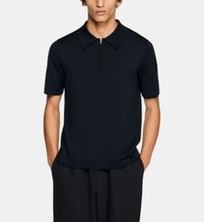 Polo droit col zippé Sandro