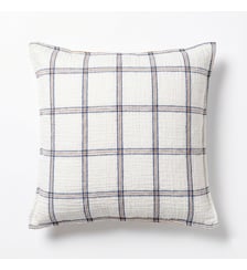 Housse de coussin en gaze de coton, SIMPLEMENT GAUFRÉ Blanc Cerise