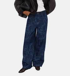Pantalon en denim imprimé Adolfo Dominguez