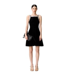 Robe évasée maille velours perles Claudie Pierlot