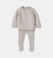 Ensemble naissance - Coton biologique et laine Cyrillus